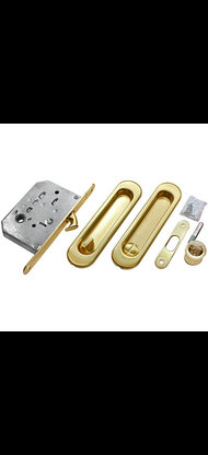 Комплект - ручки, сантехническая защелка MHS150 WC SG