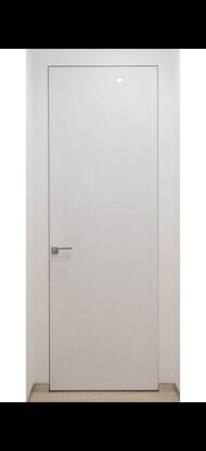 Скрытая дверь Interio 200 (прямое открывание, кромка хром)